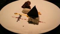 Bleu d'Auvergne - fruit de la passion - chocolat amer, Restaurant Ecco, Rolf Fliegauf, Giardino, Hotel Giardino, Ascona